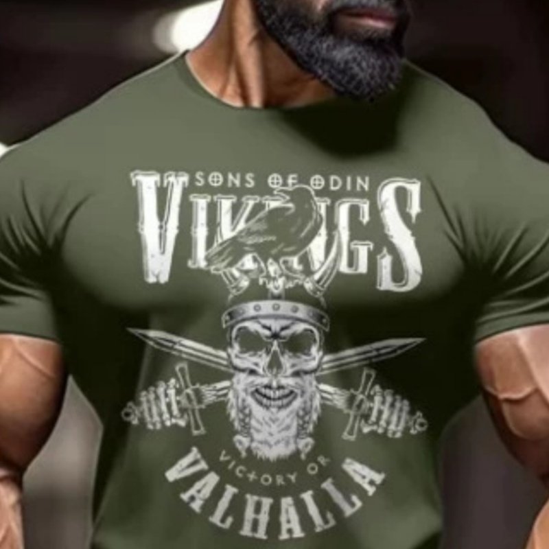 Mens Short-Sleeve Quick-Drying Crew-Neck T-Shirt