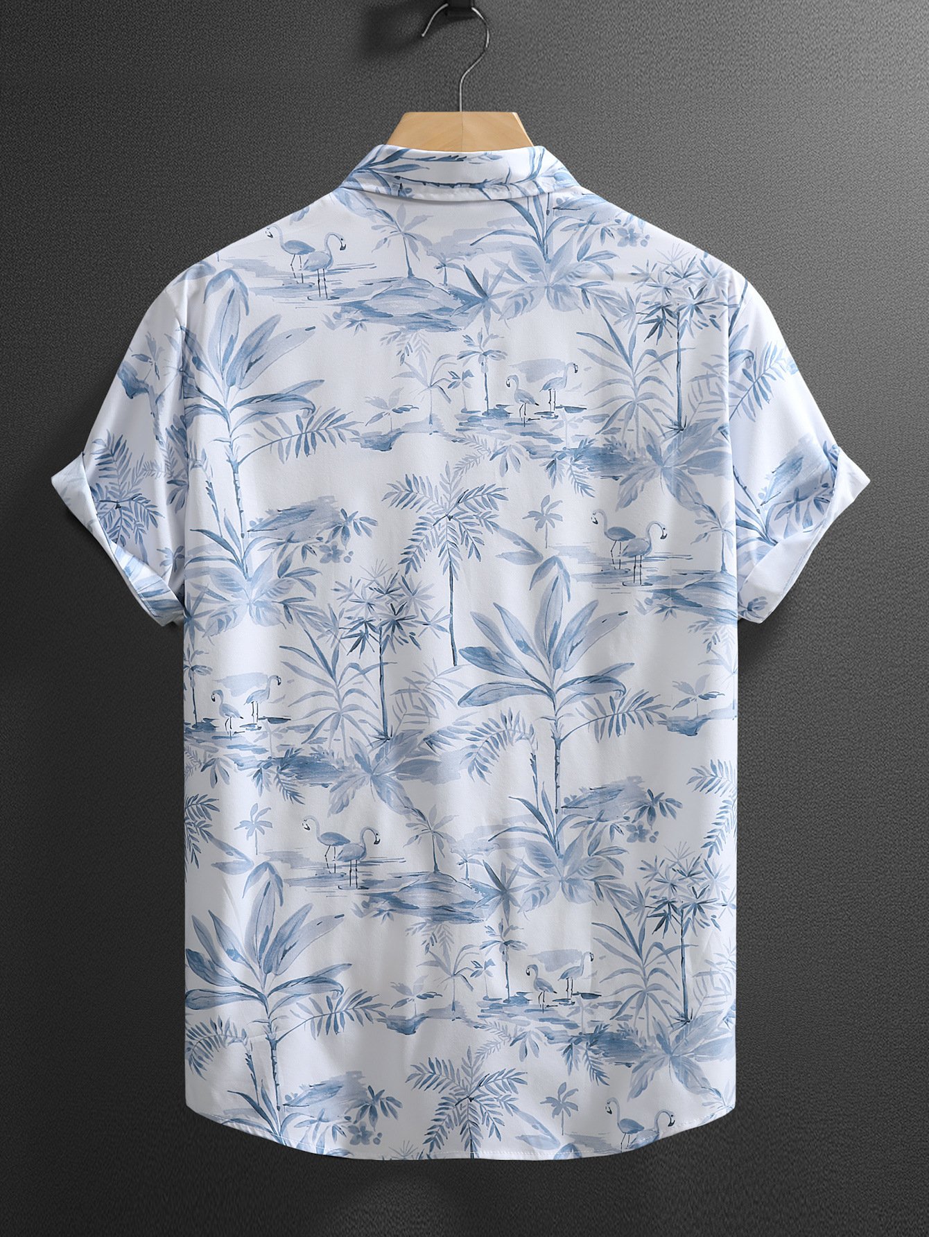 Mens Fashionable Printed Short-Sleeve Top - Image 2