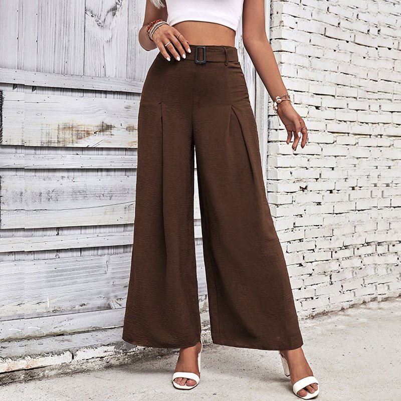 Foreign Trade High Waist Wide Leg Casual Trousers - Image 10