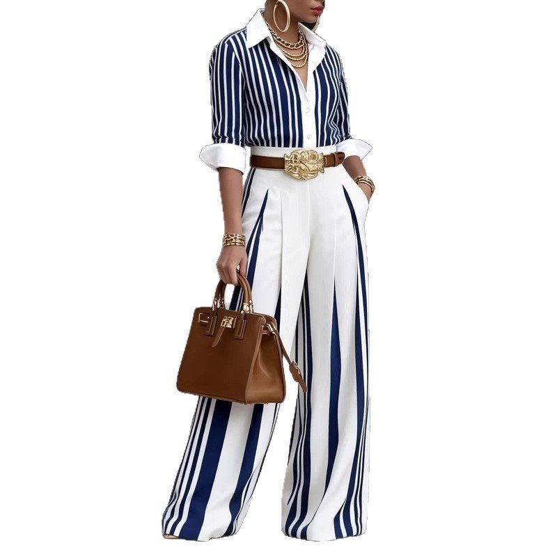 European And American Spring Polyester Fiber Straight-Leg Trousers - Image 2