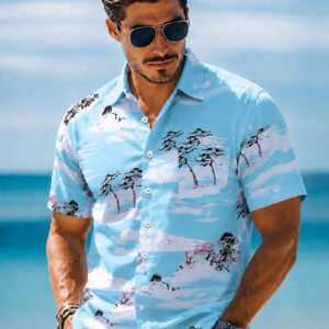 Men's Casual Hawaiian Shirt,Vibrant Prints Perfect For Holiday, Outdoor, And Parties