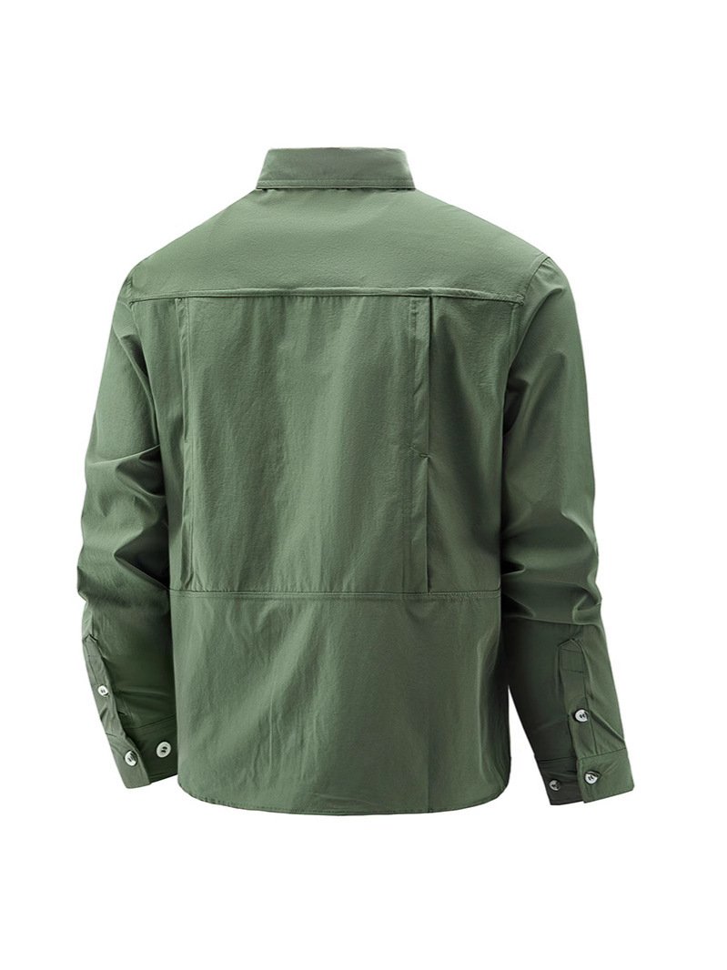 Mens Stretch Quick-Drying Long-Sleeve Shirt - Image 5