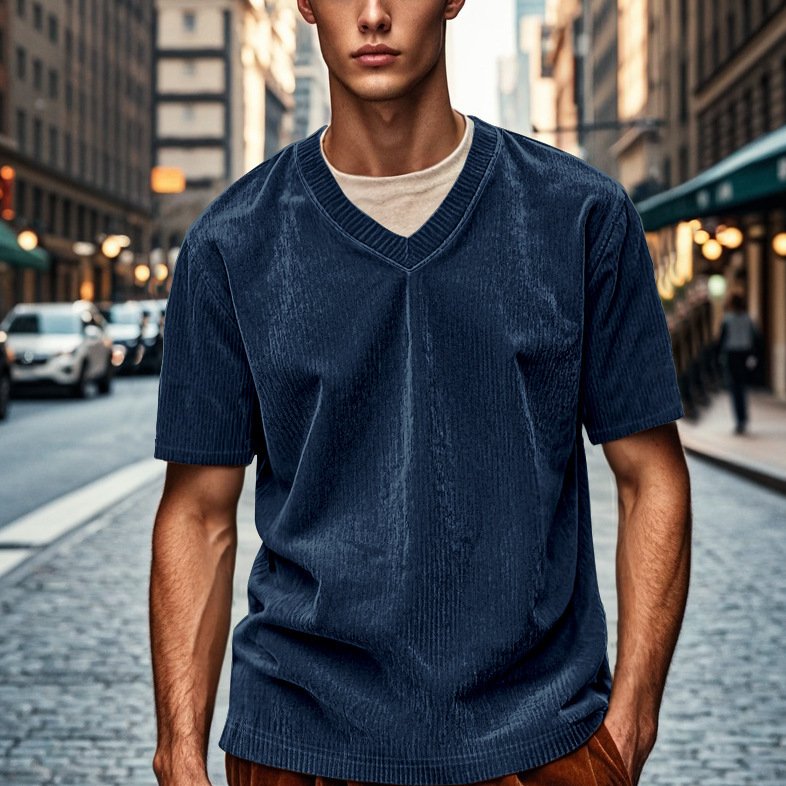 American-style Loose-fit Casual Mens T-shirt - Image 10