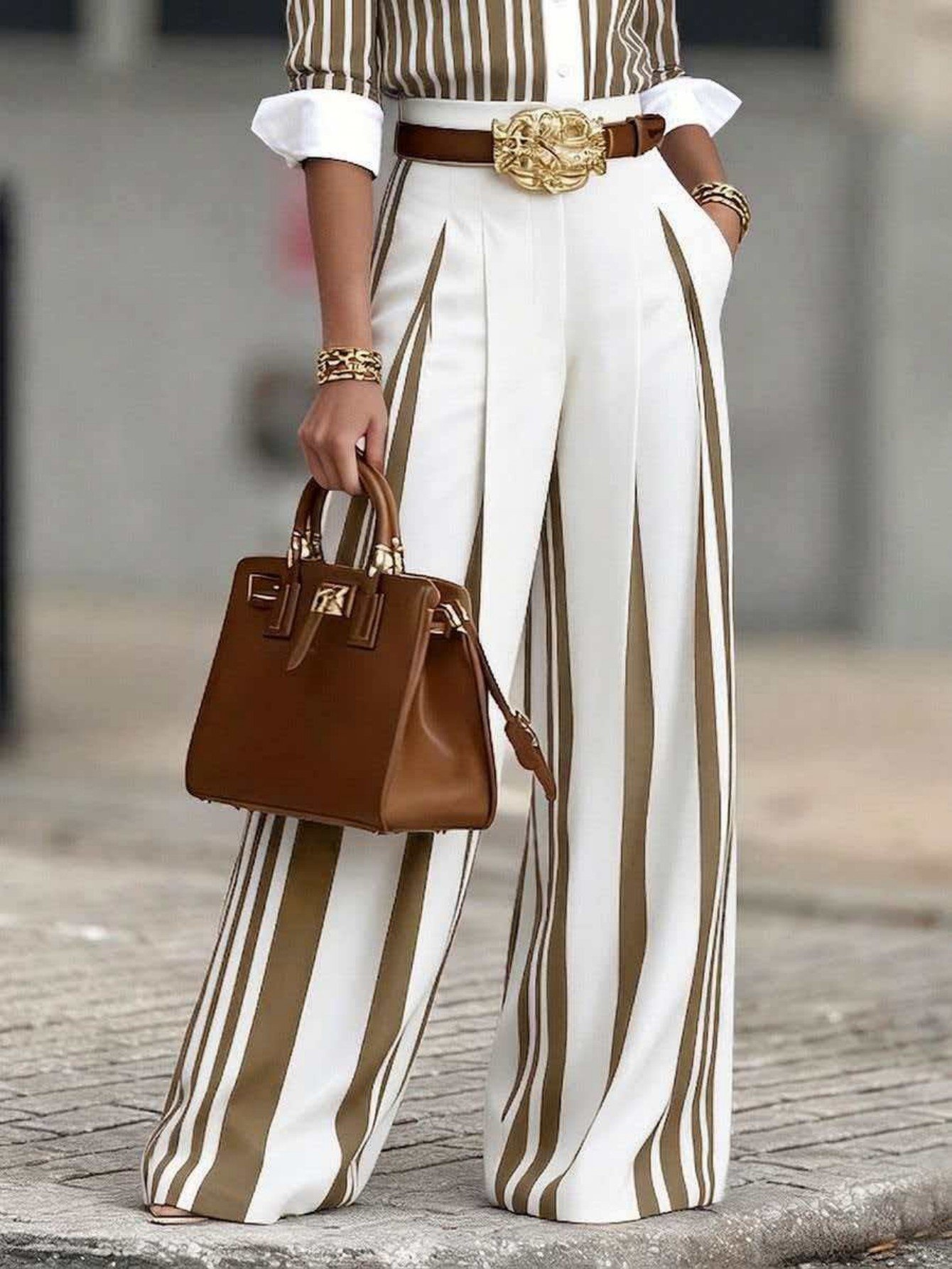 European And American Spring Polyester Fiber Straight-Leg Trousers - Image 7