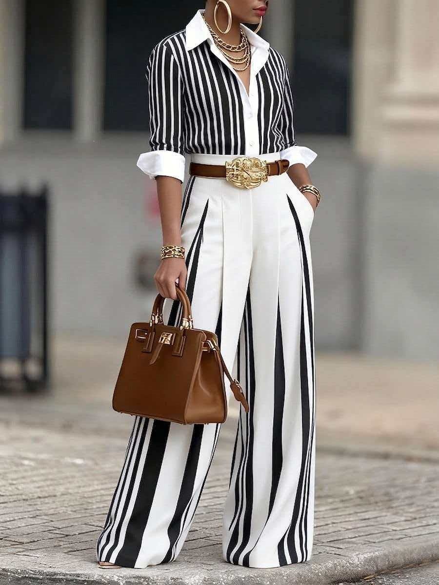 European And American Spring Polyester Fiber Straight-Leg Trousers - Image 5