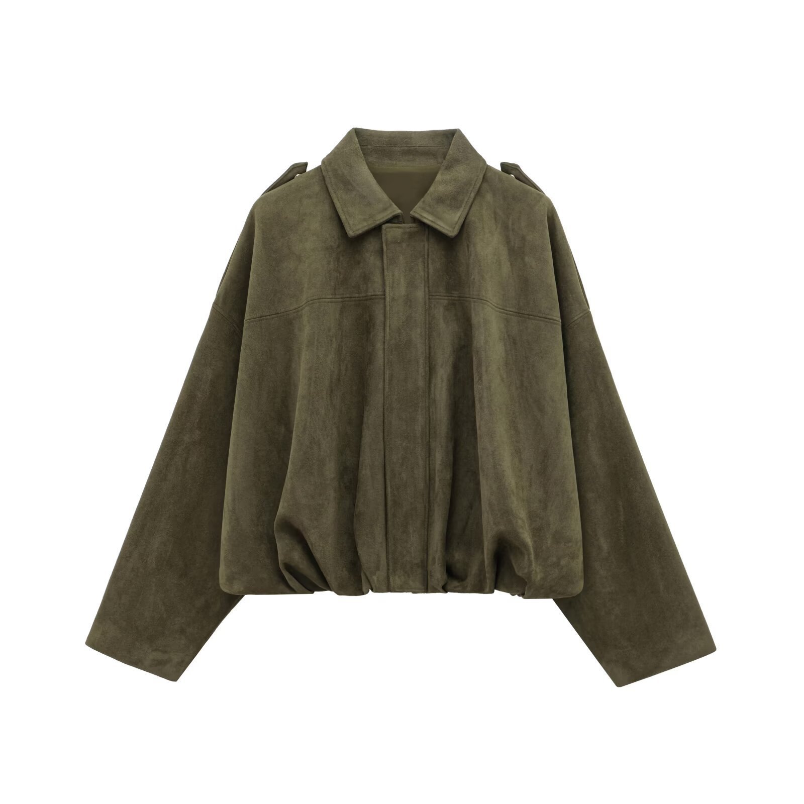 Faux Suede Texture Pilot Jacket - Men's Casual Zip Up Coat with Soft Touch Finish for Daily Wear - Image 4