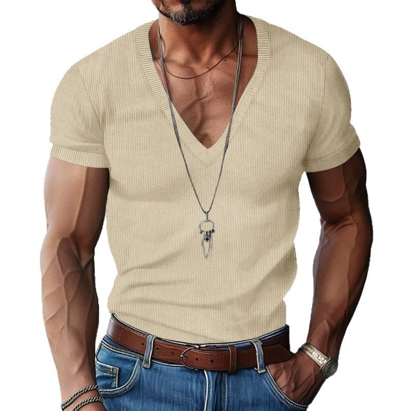 American-style Loose-fit Casual Mens T-shirt - Image 3