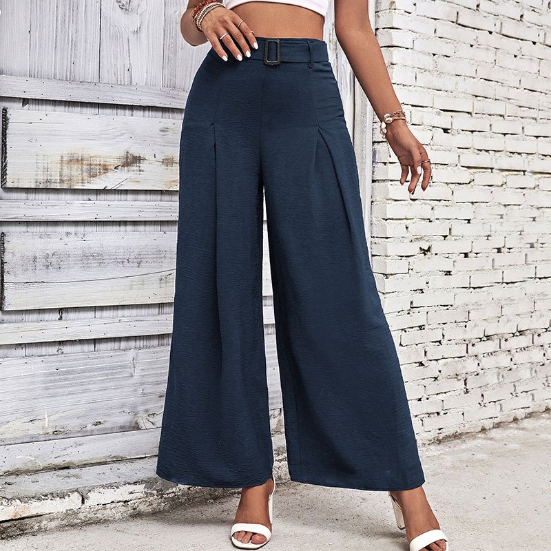 Foreign Trade High Waist Wide Leg Casual Trousers - Image 9