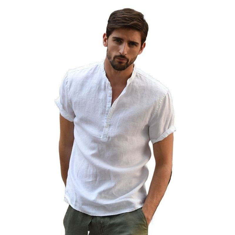 Mens Loose-fit Fashionable Retro-style Shirt - Image 3
