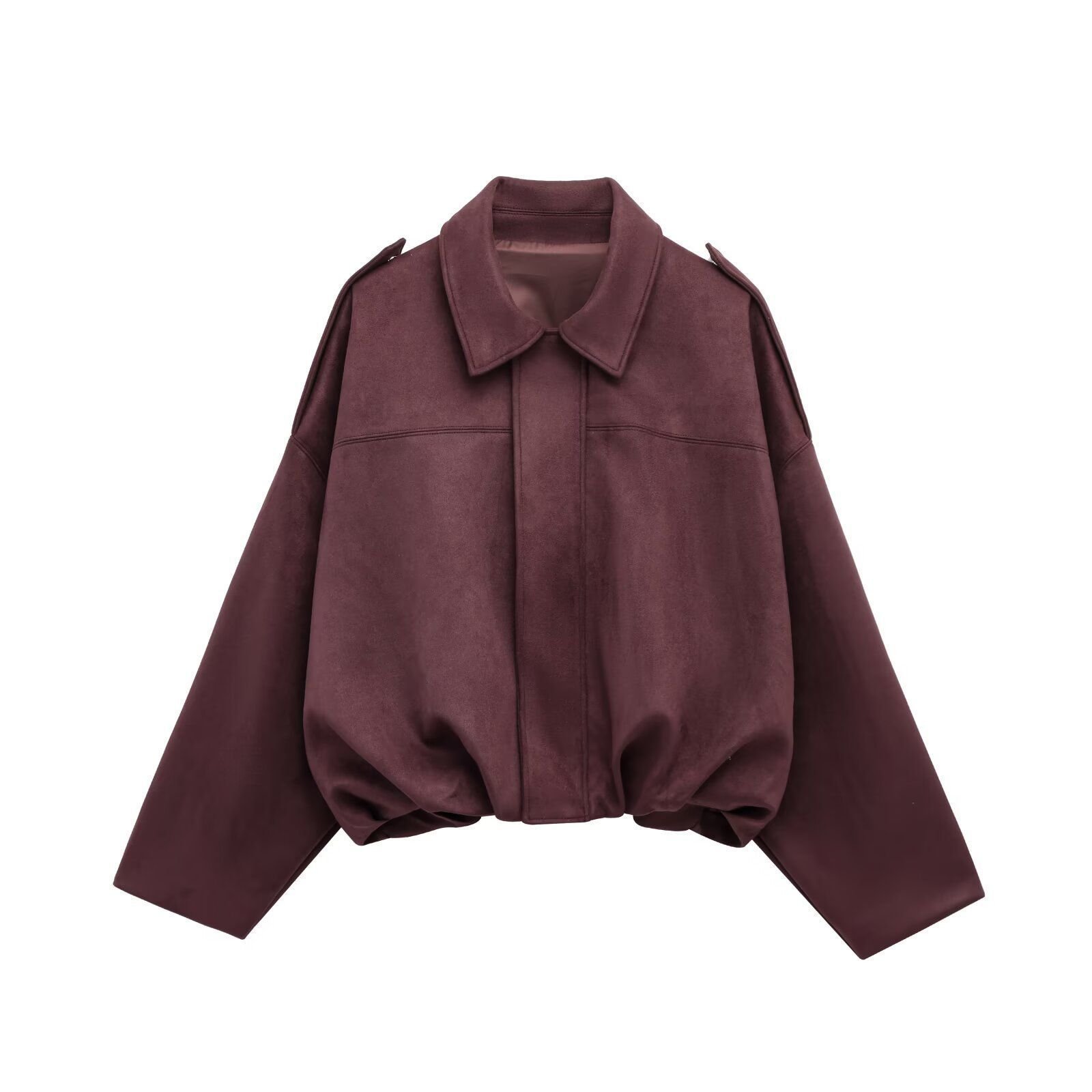 Faux Suede Texture Pilot Jacket - Men's Casual Zip Up Coat with Soft Touch Finish for Daily Wear - Image 5
