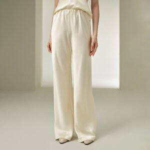 Cross-border Solid-color Satin Trousers European And American Style