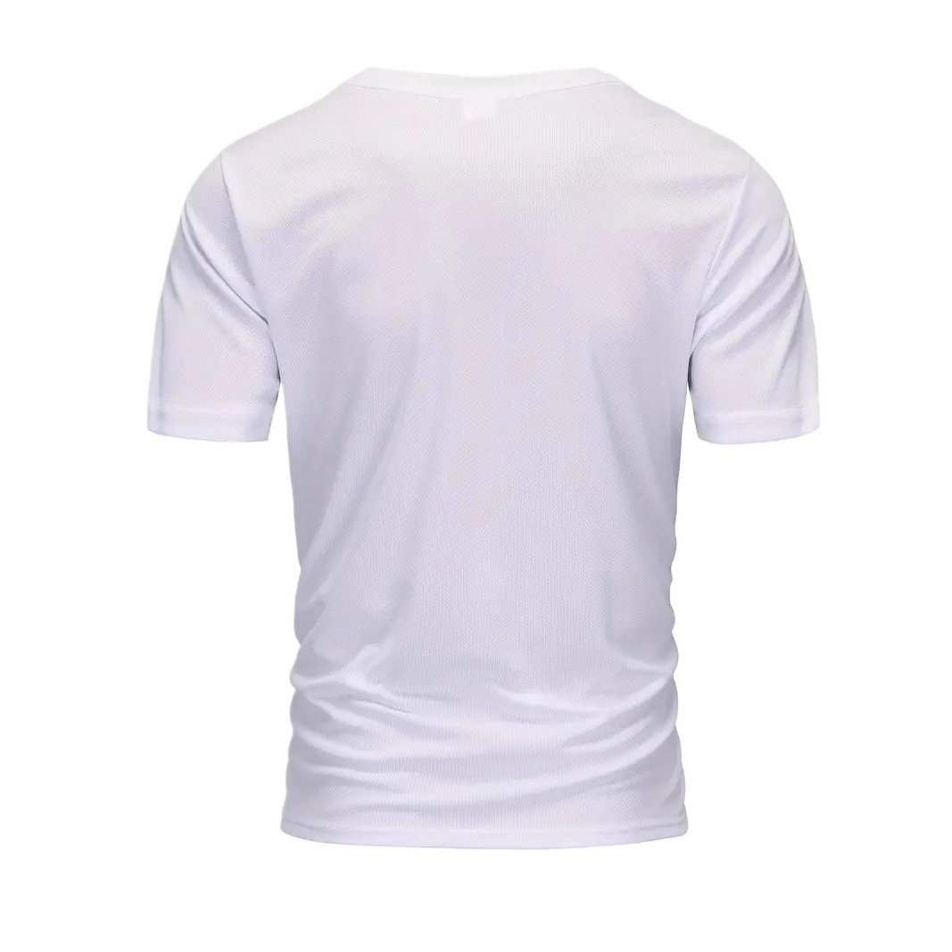 Mens Casual Loose-Fit Mesh Short-Sleeve T-Shirt - Image 2