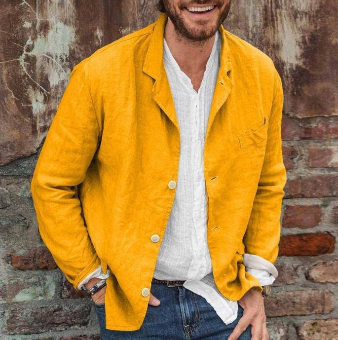 Men's Long-sleeved Shirts Versatile Casual Loose Jacket Top - Image 4