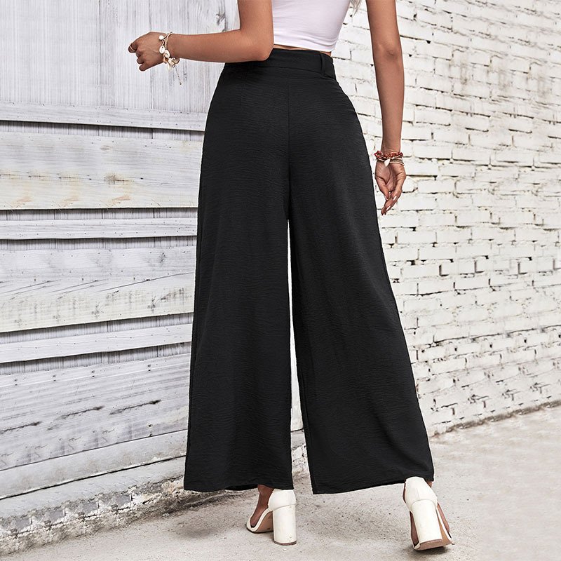 Foreign Trade High Waist Wide Leg Casual Trousers - Image 6