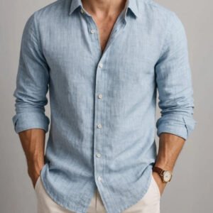 New Stylish Solid-color Long-sleeve Casual Top For Men Now On Hot Sale