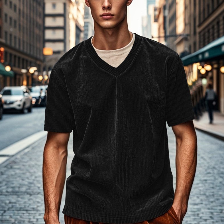 American-style Loose-fit Casual Mens T-shirt - Image 8