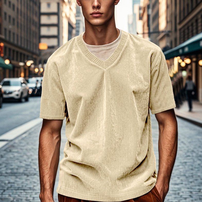 American-style Loose-fit Casual Mens T-shirt - Image 6