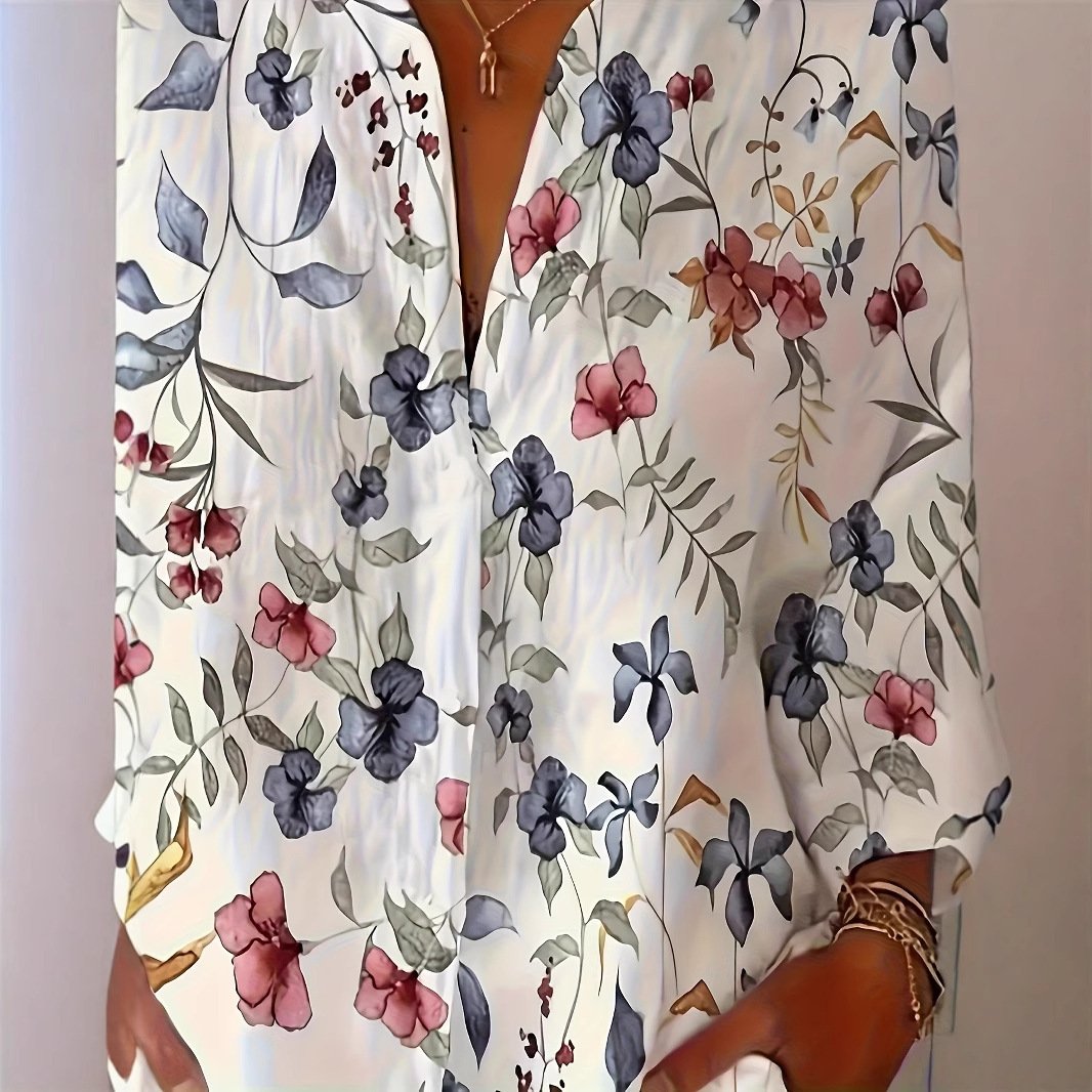 Printed Long-Sleeve Casual Womens Shirt - Image 4