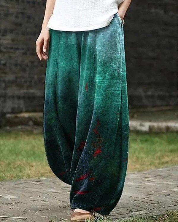 Tight Waist Plus Size Loose Trousers Women Casual Pants - Image 8