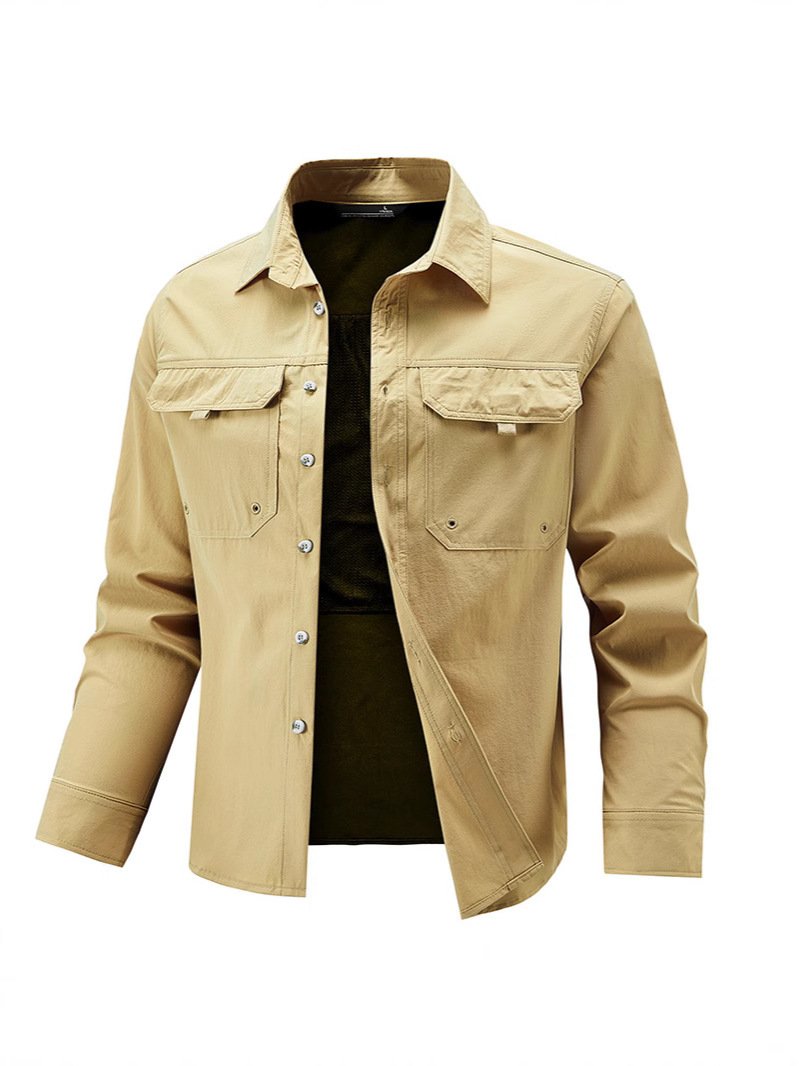 Mens Stretch Quick-Drying Long-Sleeve Shirt - Image 3