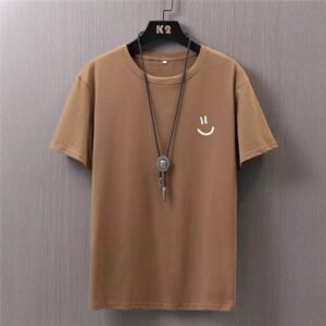 Mens Casual Loose-fit Short-sleeve Top