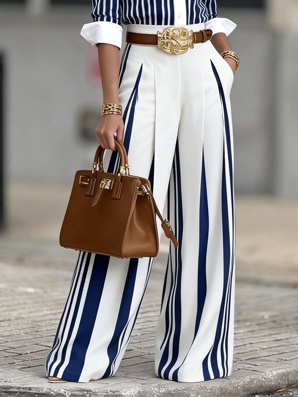 European And American Spring Polyester Fiber Straight-Leg Trousers - Image 9