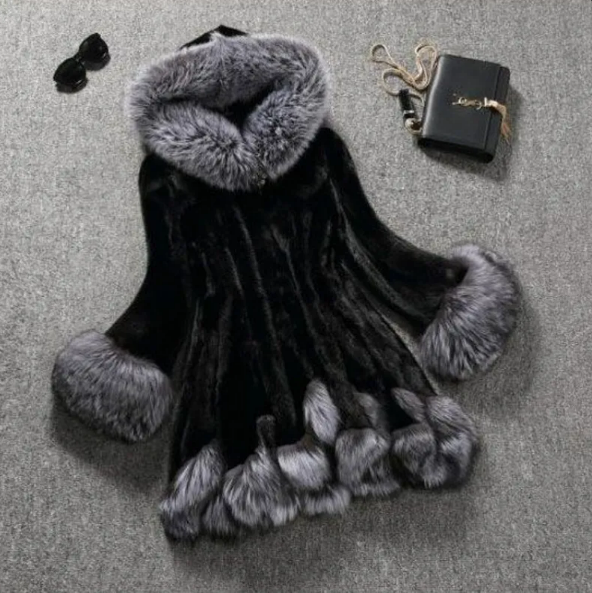Faux Fur Mink Fur Coat - Image 10