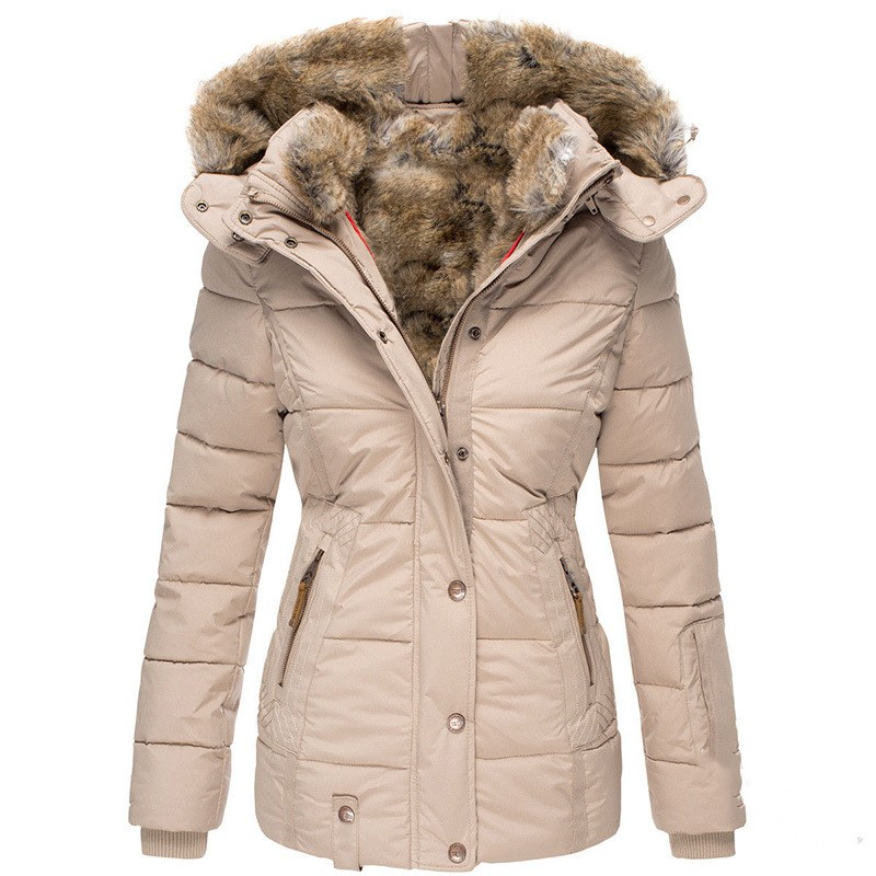 Winter Puffer Jacket with Faux Fur - Image 35