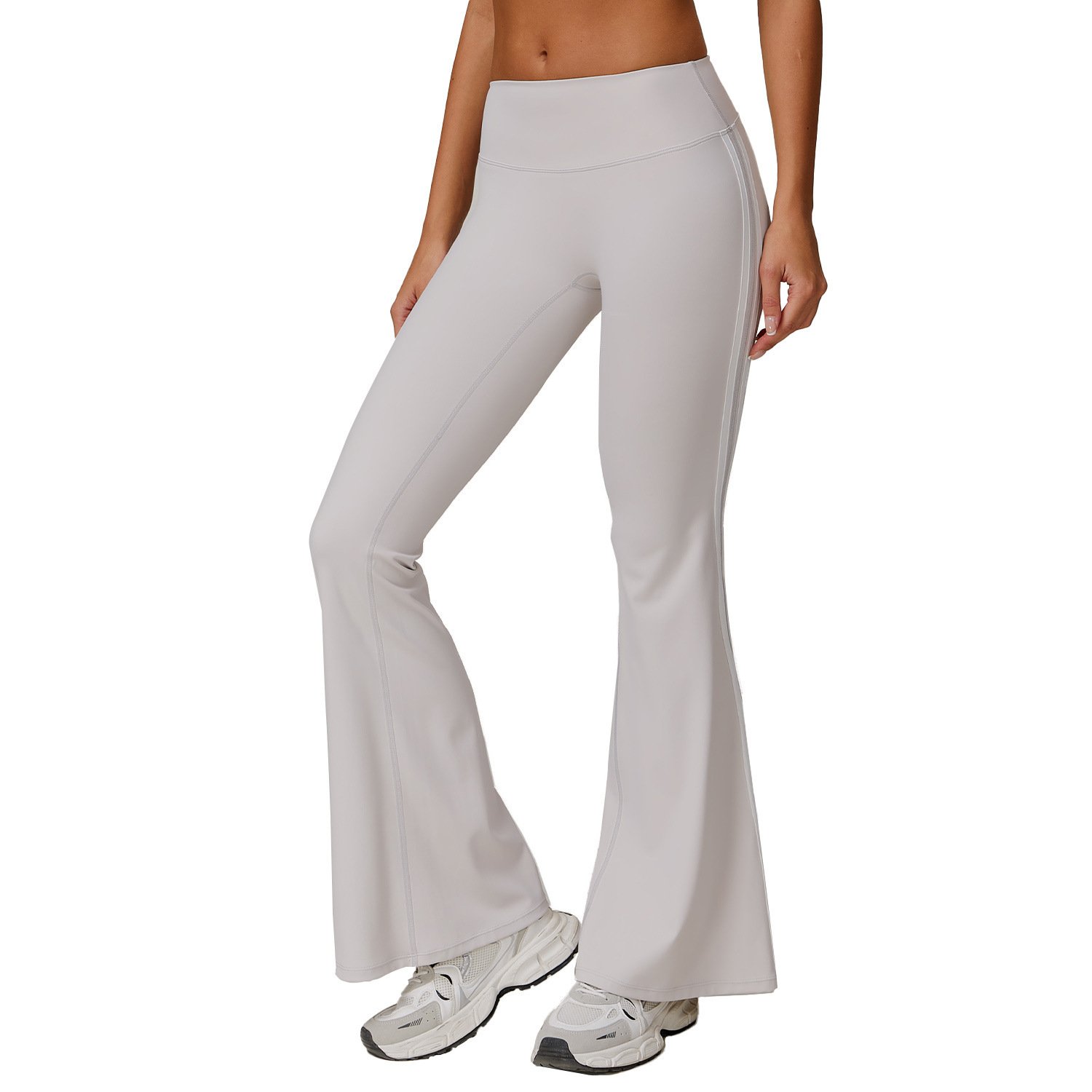 Nude Feel Sports Trousers Slightly Stretch Slimming And Wide Leg Fitness Pants - Image 2