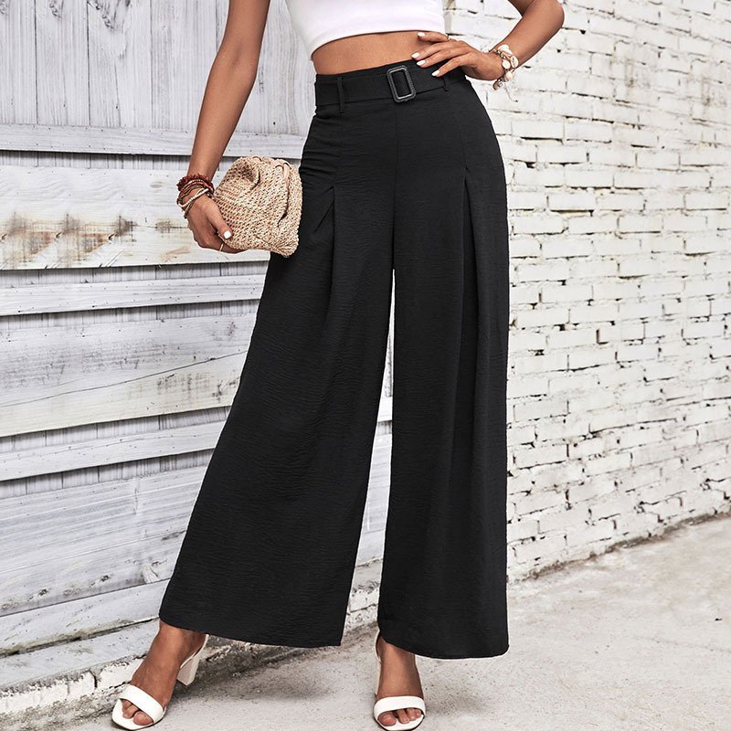 Foreign Trade High Waist Wide Leg Casual Trousers - Image 7