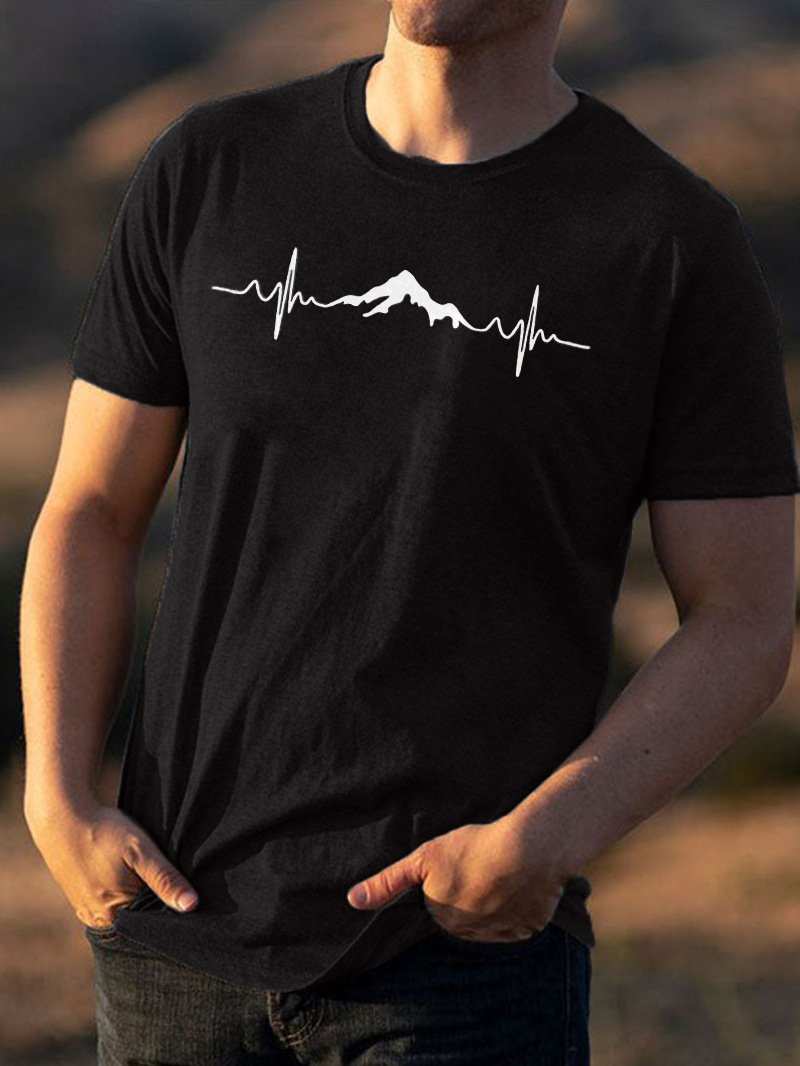 Casual Simple Printed T-shirt For Men And Women - Image 4