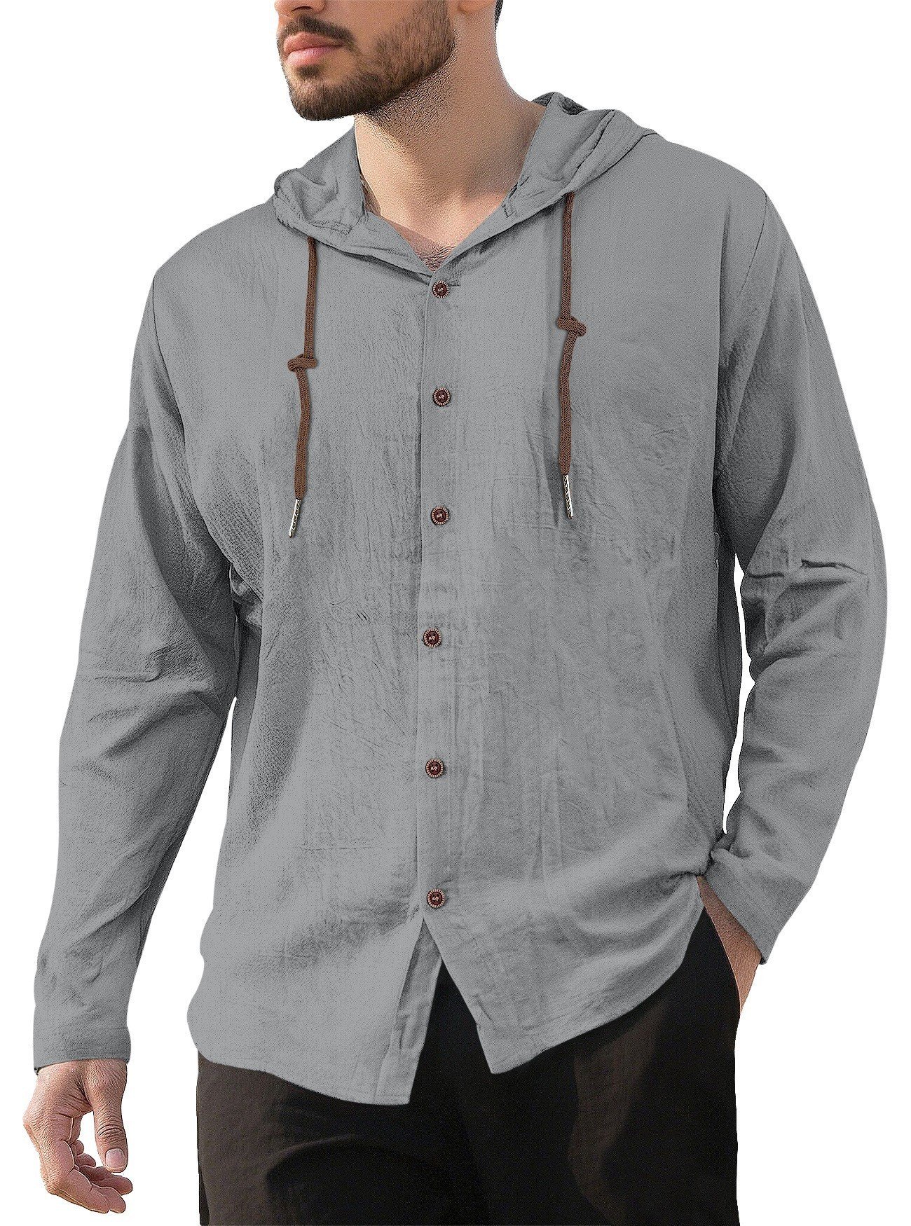 Casual Relaxed-fit Breathable Quick-drying Long-sleeve Shirt - Image 7