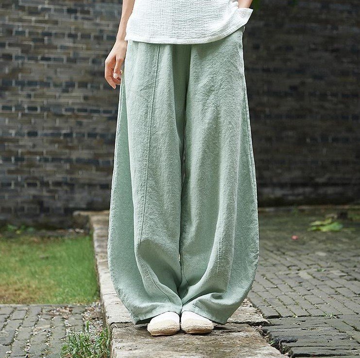Tight Waist Plus Size Loose Trousers Women Casual Pants - Image 7
