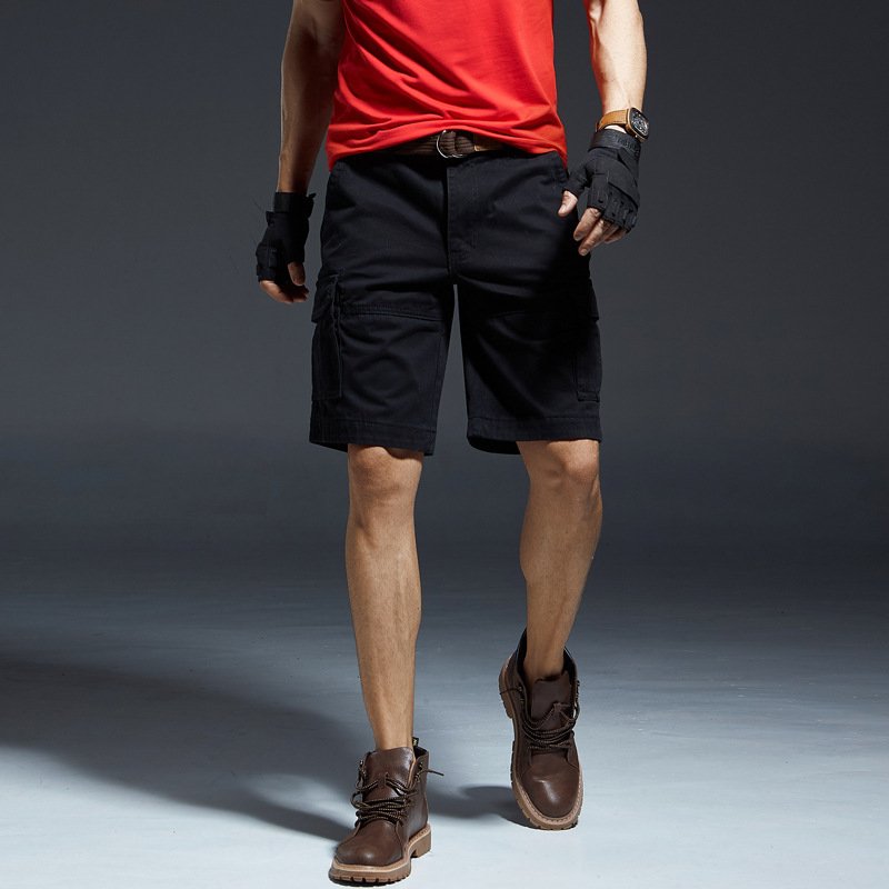 Summer Mid-length Pants Trendy Brand Loose-fit Mens Green Camouflage For Summer - Image 6