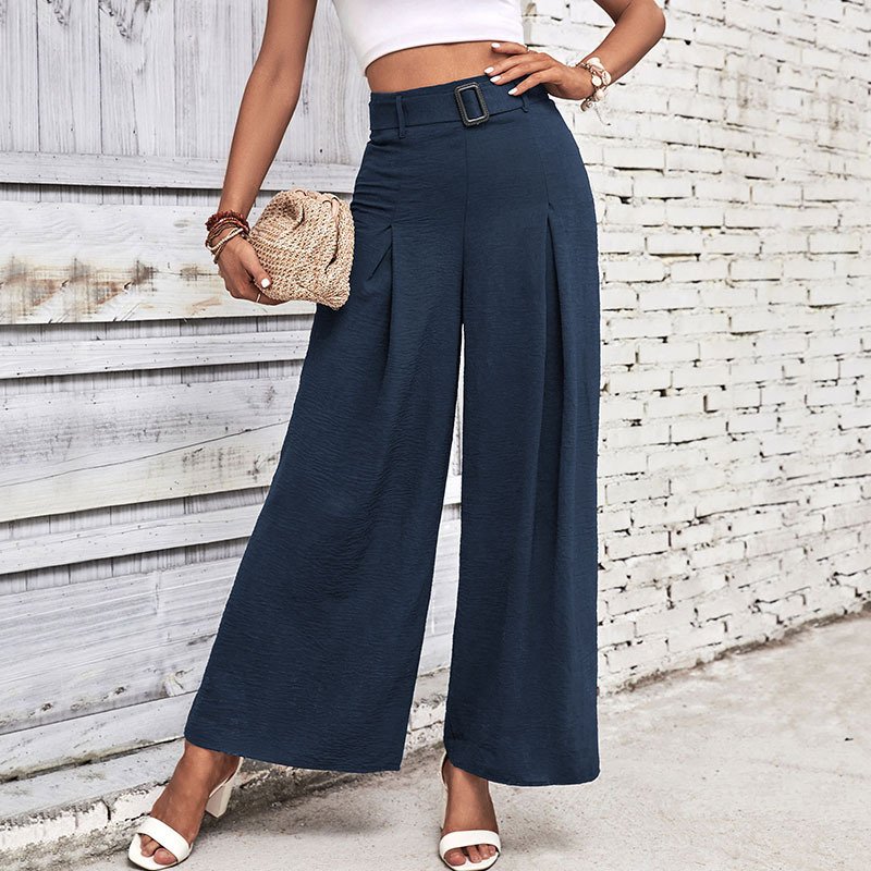 Foreign Trade High Waist Wide Leg Casual Trousers - Image 2