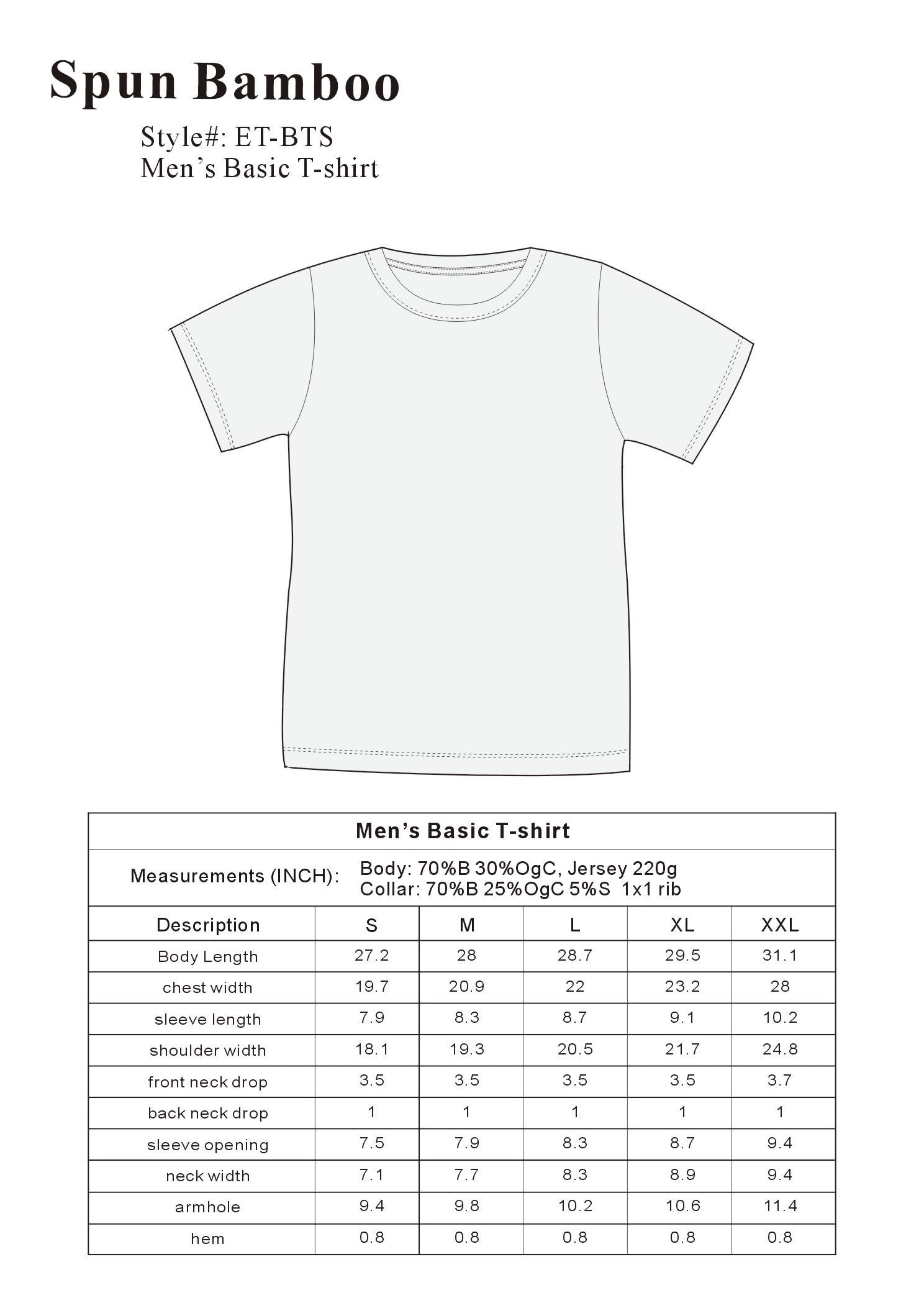 The Original Men's Bamboo Viscose/Organic Cotton Short Sleeve T-Shirt - Classic Cut - Image 14